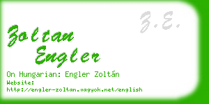 zoltan engler business card